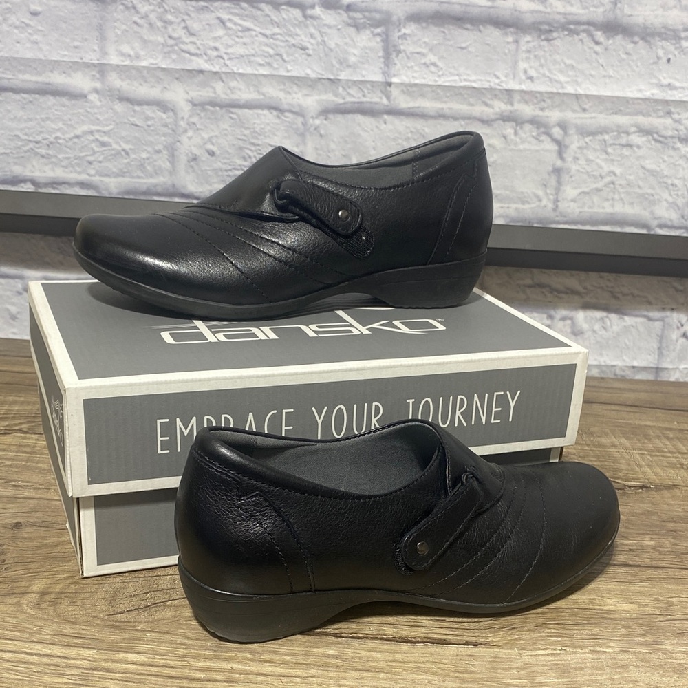 Dansko Black Leather Loafers